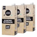 Urban Platter Almond Milk, 1 Litre, Pack of 3 (Unsweetened | Lactose-Free | Plant-Based Milk Alternative | Works Beautifully in Tea and Coffee)