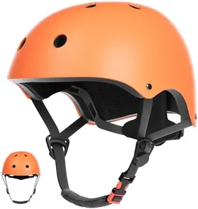 67i Toddler Bike Helmet - Girls Helmets (18.9"-21.2") with 11 Ventilation Vents, Adjustable Knob & Double Buckle, ABS EPS Layered Safety for Ages 1-4 (Orange)