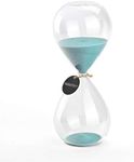 Hourglass Sand Timers - SWISSELITE Biloba Hourglass Sand Timer Inspired Glass/Home, Desk, Office Decor