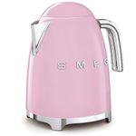 Smeg 50's Retro Style Kettle, 1.7L, 7 Cups, Automatic Shut Off, Pink, KLF03PKUS
