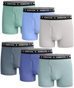 BAMBOO COOL Boys Underwear Lightweight Breathable Moisture-Wicking Boxer Briefs U-open Pouch Ultra Soft Tag Free 6-Pack