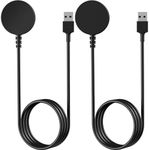 Maledan 2 Pack Charger Cable Compatible with Samsung Galaxy Watch Charger, Replacement USB Fast Charging Dock Stand for Samsung Watch 6/6 Classic/5/5 Pro/4/4 Classic/3/Active 2/Active 1, 3.3ft