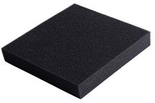 PREMIER PLANTS Aquarium Biochemical Cotton Filter Foam Sponge for Big Aquariums, Hydroponics, Koi Ponds, Canister Filters and Aquaculture (45 cm x 45 cm x 4.5 cm, Black) XY 1038