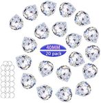 Crystalsuncatcher 20Pcs 1.75 inch/40mm Clear Crystal Ball Prism Pendant Suncatcher for Feng Shui/Divination or Wedding/Home/Office Decoration