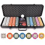 KATIX 500 Piece Crown Casino Clay Poker Chips Set by JPC