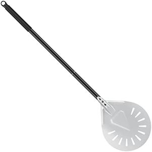 BEZORR 8Inch Pizza Turning Peel, Pizza Peel Paddle Aluminum Metal Pizza Peel with 51CM Non-Slip Heat Resistant Long Handle for Baking Homemade Pizza Bread