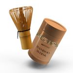 Heapwell Traditional Bamboo Whisk for Brewing Matcha | 100 Prongs