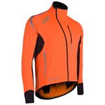 Zimco Pro Men Winter Cycling Jackets High Viz Bicycle Jersey Windproof Thermal Insulated Jacket (Medium, Tangerine)