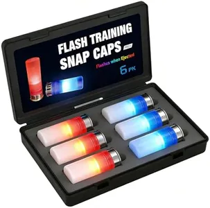 YiZhun 12GA Snap Caps with Flashing Colors Training Dummy Rounds, Reusable Dry Fire Training, Close to Real Weight Practice Safe Loading Firing (12GA-6pcs)