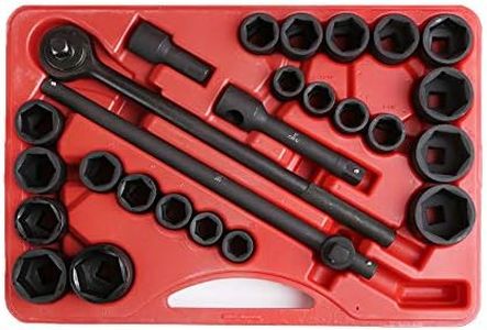 27pc Impact Socket Set 3/4" inch Drive Metric SAE Standard Automotive Mechanic