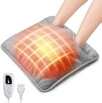 Xakay Electric Heated Foot Warmer with Soft Flannel, Fast Heating Foot Heating Pad for Home Use, Relaxing Comfort Heat Therapy, Heated Foot Mat for Women & Men Hand Pain Relief 16''x16''