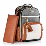 Itzy Ritzy Baby Changing Bag Backpack | Large Nappy Bag with Changing Mat | Big Enough for Their World, Organised for Yours | 19 Pockets, Insulated Bottle Holders, Pram Straps | Diaper Pack (Coffee)