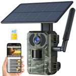 VOOPEAK 4G LTE Wildlife Camera，2.5K Resolution Live Video Built-in SIM Cellular Trail Camera with Solar-Powered and Easy Setup for Hunting, 940nm No-Glow Night Vision with 2-Way Audio Game Camera