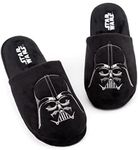 Star Wars Men's Slippers Darth Vader Dark Side Polyester House Shoes 9-10 UK