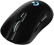 Logitech G703 LIGHTSPEED Wireless Gaming Mouse, HERO 25K Sensor, 25,600 DPI, RGB, Adjustable Weights, 6 Programmable Buttons, Long Battery Life, POWERPLAY-compatible, PC/Mac - Black