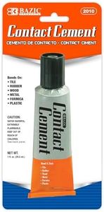BAZIC Products Contact Cement Adhesive Glue 1 Oz. (30mL), Super Stong Bonds to Tile Rubber Wood Metal Formica Plastic, 24-Pack