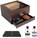 CASE ELEGANCE Glass Top Humidor wit