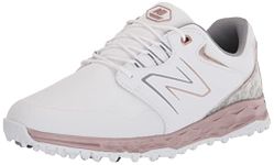 New Balance Women's Fresh Foam Linkssl V2 Golf Shoe, White/Rose Gold, 8.5 Wide