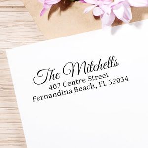 Promot Large Custom Return Address Stamp - Personalized Text Up to 3 Lines with 4 Ink Color Options - Personalized Self-Inking Rubber Stamp for Office & Small Business - Easy to Change Ink Pad