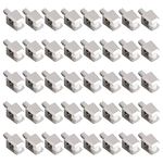 UFURMATE Glass Shelf Bracket, 40Pcs Adjustable Frameless Glass Shelf Bracket Pegs Zinc Alloy Trapezoid Glass Clamp Clips with Pin Wall Mounted Glass Shelf Holders Supports, for 5-8mm Thick Glass