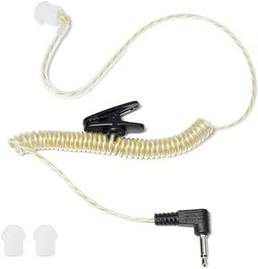 UAYESOK 3.5mm Listen Only Earpiece for Radio Speaker Mic, Balanced Armature Driver, Police Security Law Enforcement Surveillance Headset, Covert & Compact & All Day Use & Clear Audio