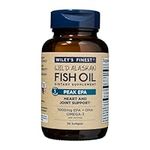 Wiley’s Finest Peak EPA 1000mg EPA + DHA Omega-3 Per Capsule - High Potency Wild Alaskan Fish Oil IFOS Certified Fish Gelatin Capsules 30 Count