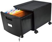 Storex Plastic One-Drawer File Cabi