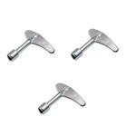 CuiCanfla 3 Pcs Inner Triangle Spanner Key, Stainless Steel Multi-Functional Utilities Key Elevator Emergency Lift Door Release Triangle Lock Keys, for Gas Electric Elevator Lift Door Lock