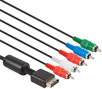 TENINYU Compatible with PS2/PS3/PS3 Slim HDTV-Ready TV HD Component AV Cable 5-Wire