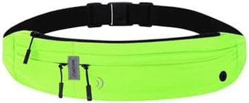 WATERFLY Running Belt Fanny Pack: Runner Marathon Jogging Waist Pack Sport Workout Exercise Fitness Phone Holder Belt for Men Women Jogger Slim Waistband