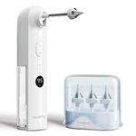 Water Powered Ear Cleaner - Ear Wax Removal Tool - Earwax Washer Lavage Kit - Safe & Effective Inner Ear Flusher Irrigation System - Electric Triple Jet Stream with 4 Pressure Setting (White)