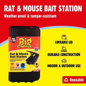 Big Cheese Rat and Mouse Bait Station – Rodent Control Box