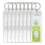 Temlum 8 Pcs Cruise Luggage Tags Holder with Zip Seal & Steel Loops, Waterproof Clear Luggage Tags Cruise Accessories (20 x 6.4cm)