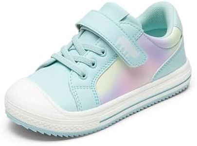 DREAM PAIRS Toddler Sneakers Boys Girls Casual Shoes Kids Storybook Lightweight Walking Skate Shoes,Size 10 Toddler,Rainbow/Blue,SDFS222K