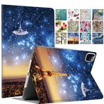 DuraSafe Cases for iPad Pro 11 inch 4 3 2 Generation Printed Cover A2759 A2761 A2762 A2377 MNXE3HN/A MNXD3HN/A A2435 MNXG3HN/A MNXF3HN/A MNXJ3HN/A MNXH3HN/A MNXN3HN/A MP553HN/A A2228 - Paris Night