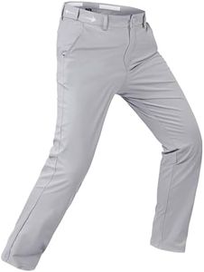 Rapoo Golf Pants Men Clasic Casual Work Stretch Elastic Waist Relaxed Slim Fit Mens Dress Pants30 Quick Dry Lightweight Waterproof Slacks Business Trousers Grey,34Wx30L