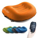 TREKOLOGY Ultralight Inflatable Camping & Travel Pillow – Compact, Ergonomic Neck & Lumbar Support Cushion for Adults & Kids – Ideal for Camping, Backpacking, and Beach Trips