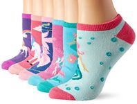 K. Bell Socks womens 6 Pack Novelty No Show Low Cut Casual Sock, Blue Assorted, One Size US