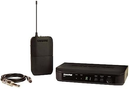 Shure BLX14 UHF Wireless System for Guitar and Bass with 1/4 Jack - 14-Hour Battery Life, 300 ft Range, UHF | Includes 1/4" Jack Instrument Cable & Single Channel Receiver | H9 Band (BLX14-H9)