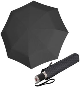 Knirps C.241 Chrome Matt Duomatic Umbrella for Adults in Prism Black