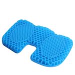 DJ Support Medical-Grade Breathable Gel Seat Cushion with Non-Slip Cover, Double-Sided Honeycomb Design, Durable, Portable for Chair and Car – Relieves Back, Spine, Hip (U-Shape (Tailbone))