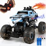 DULANKUN 1:16 Remote Control Car,2.4 GHz All Terrain Rc Car Monster Truck,4WD Rock Crawler with LED Lights and Dynamic Music Spray Rc Truck for kids 8-12 and Adult…