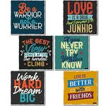 Windup Fridge Magnets - Motivational Quotes Magnet - Inspirational Quotes Magnets - 4 x 4 inch - Set of 6 (Set - A)