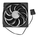 Computer Case Fans 120mm, 12V 9 Blades Case Fan Cooler Shockproof Silent Desktop Computer CPU Cooling Fan 4 Pin Computer Radiator, 1100rpm, Large Air Volume and Low Noise(Black)