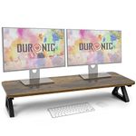 Duronic Monitor Stand Riser DM06-2 AO, Laptop/Screen Stand for Desktop, Support Shelf for a PC Computer Monitor, 10kg Capacity, 80cm x 30cm - Antique Oak Wood Effect