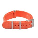 VINBAND Nylon Watch Strap, NATO Zulu 1 Piece Bracelet Strap Replacement Watch Band - 20mm, 22mm Nylon Canvas Watch Strap Strong Divers (22mm, Orange)