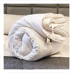 Devon Duvets - British Handcrafted Natural Woollen (Wool) Duvet Spring/Autumn Medium Weight 600gsm (King 225 x 220 cm)