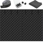 Magnetic Garage Door Insulation Kit, Thermal Screen for Workshop, Heavy Duty Draught Excluder Curtain, Soundproof Blanket Protection Cover, Weather Strip Seal(Black,Fits 225 X 225 CM Door)