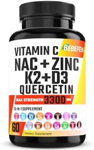 NAC Complex N-Acetyl Cysteine 600mg Quercetin 500mg Purple Pitcher 500mg with Elderberry Bromelain - 60 Capsules