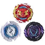 Hasbro Beyblade Burst QuadDrive Sonic Warp 3 Pack with 3 Spinning Tops - Battle Spinning Tops, Toy for Children from 8 Years, Multi